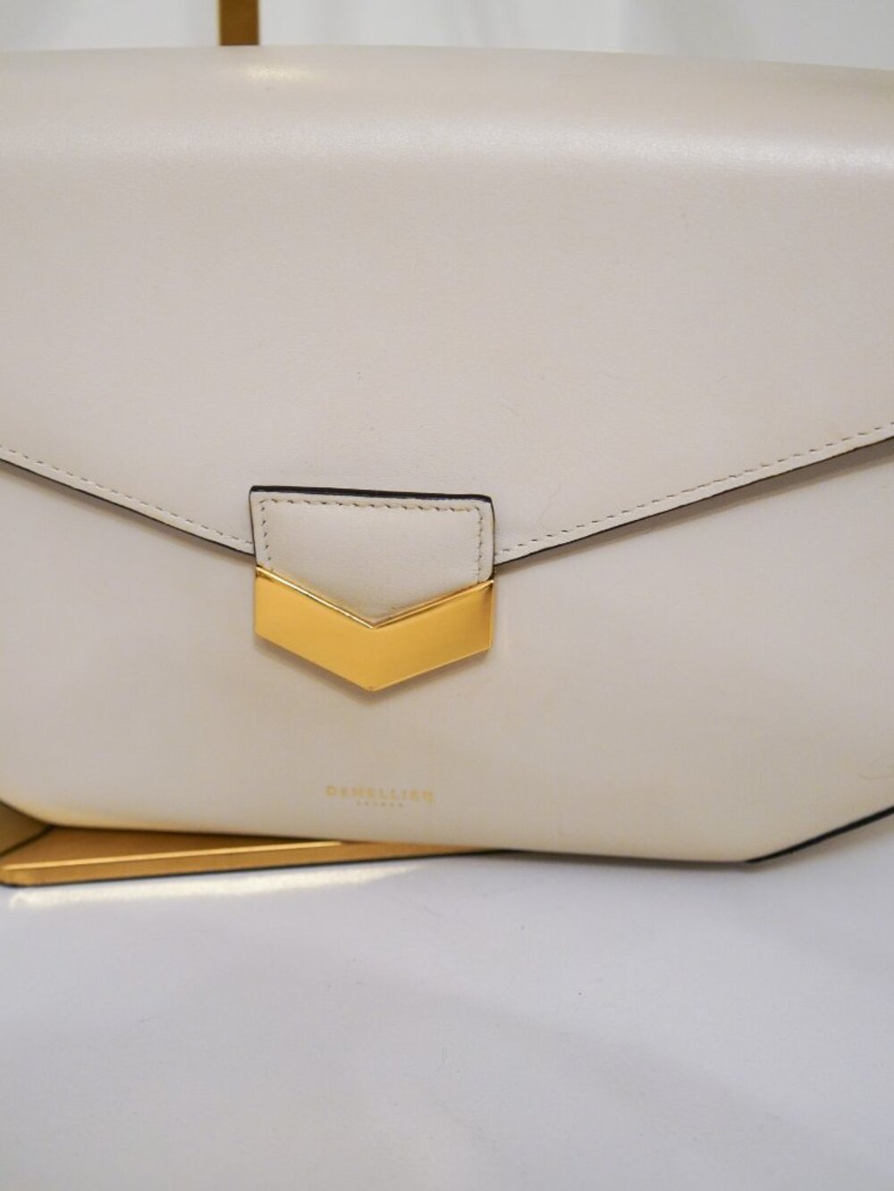 DEMELLIER MIDI LONDON IN OFF WHITE SMOOTH LEATHER (like new) - Picture 2 of 13